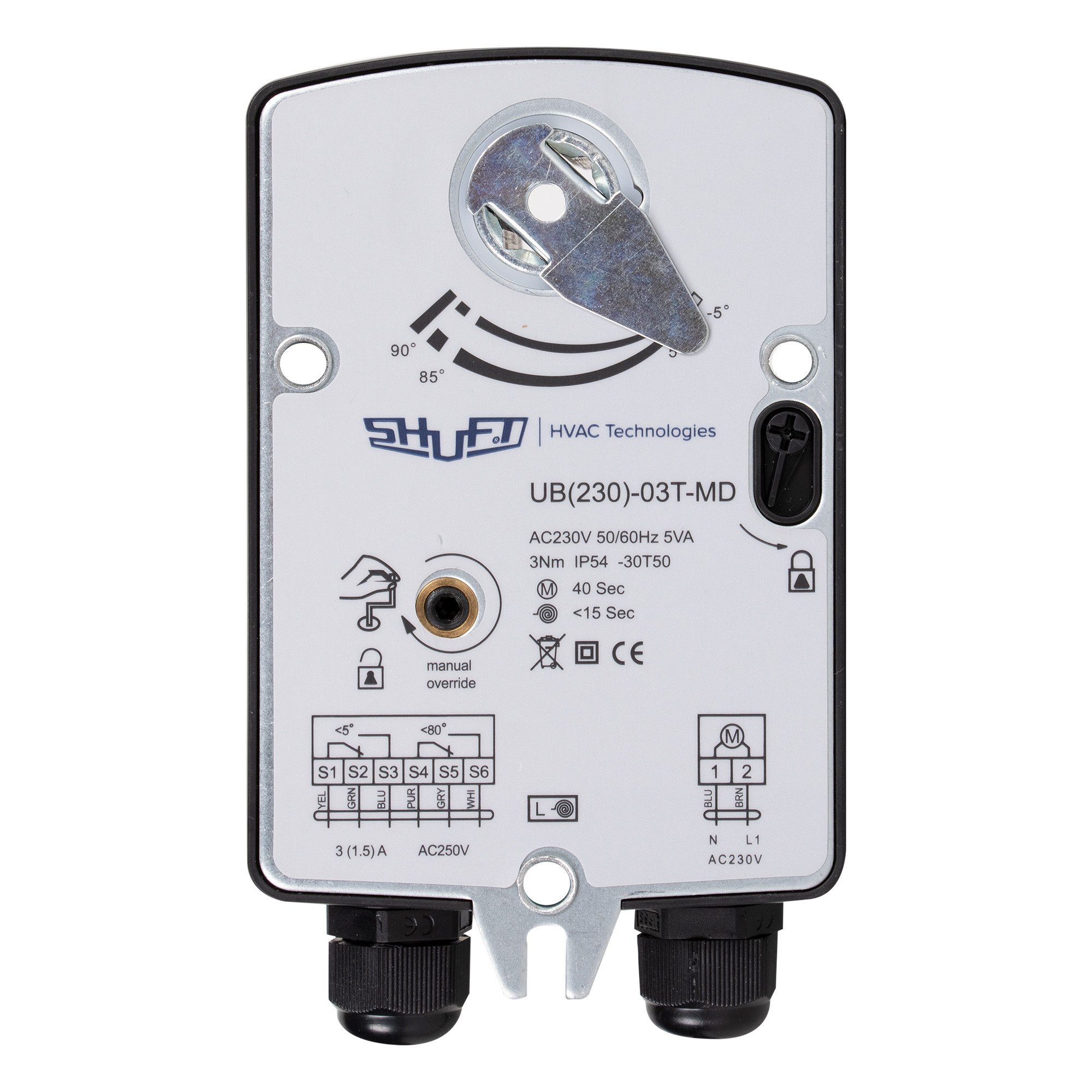 Электропривод с возвратной пружиной SHUFT UB(230)-03T-MD