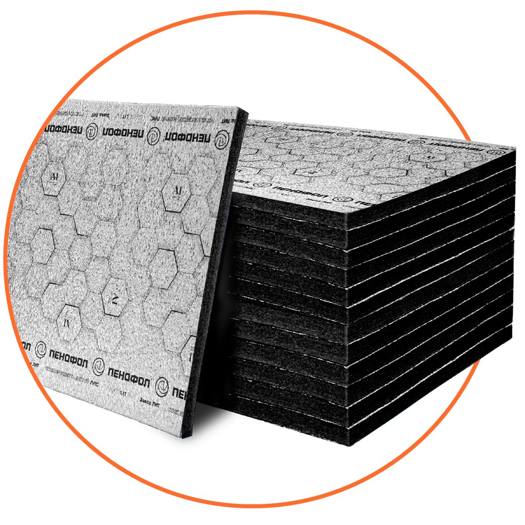 ПЕНОФОЛ Евроблок BLACK 50 мм, плита 600×1000 мм
