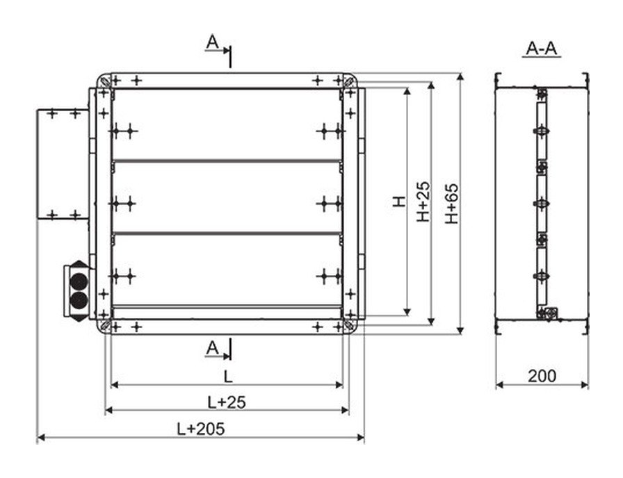 Клапан воздушный утеплённый КВУ 900×400 Клапан воздушный утеплённый КВУ 900×400